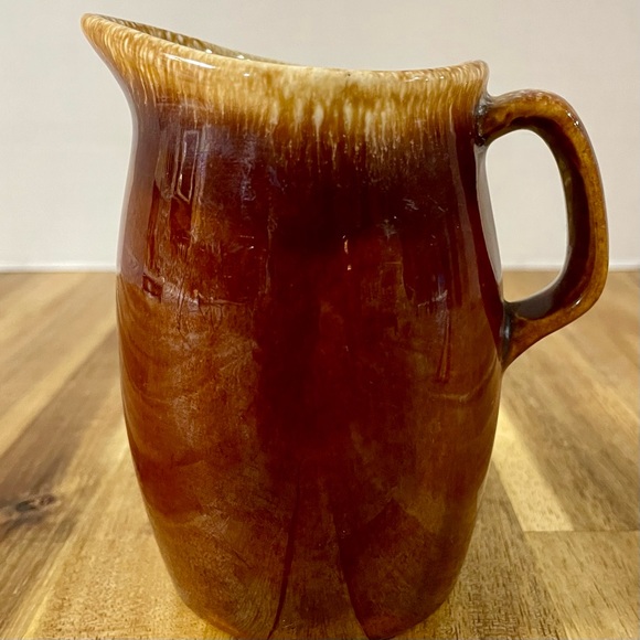 Vintage Hull Oven Proof USA Brown Drip Glaze Creamer 1960’s Kitchen Creamer - Picture 2 of 7